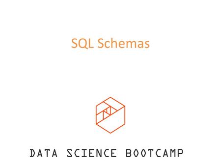 SQL Schemas DATA SCIENCE BOOTCAMP. Schema The structure of the database (relationships between tables)