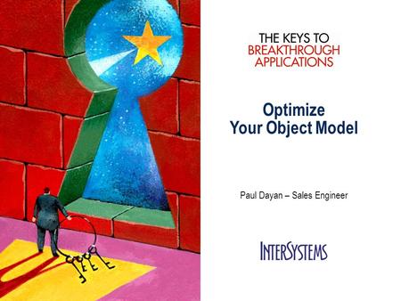 Optimize Your Object Model Paul Dayan – Sales Engineer.