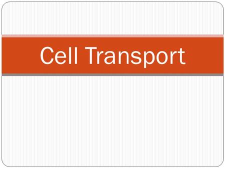 Cell Transport. Definition: The movement of substances within a cell, and the movement of substances into and out of a cell. Passive Transport & Active.