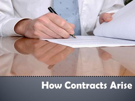  A contract is any agreement enforceable by law.  There are 3 theories behind contract law: 1. Equity Theory of Contract: whether parties to a contract.