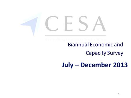 July – December 2013 Biannual Economic and Capacity Survey 1.