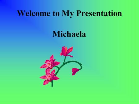 Welcome to My Presentation Michaela. My School Time Line.