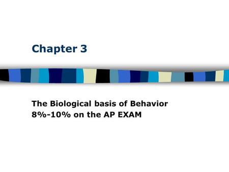 The Biological basis of Behavior 8%-10% on the AP EXAM