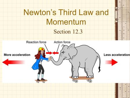 Newton’s Third Law and Momentum
