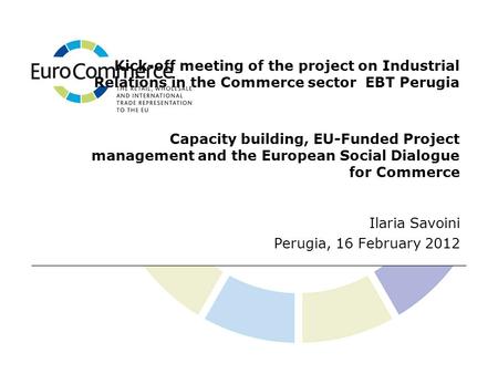 Kick-off meeting of the project on Industrial Relations in the Commerce sector EBT Perugia Capacity building, EU-Funded Project management and the European.