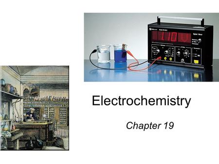 Electrochemistry Chapter 19. 2Mg (s) + O 2 (g) 2MgO (s) 2Mg 2Mg 2+ + 4e - O 2 + 4e - 2O 2- Oxidation half-reaction (lose e - ) Reduction half-reaction.