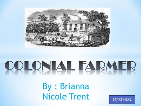 By : Brianna Nicole Trent START HERE. TRUE FALSE Did Colonial Farmers plant tobacco? OR.
