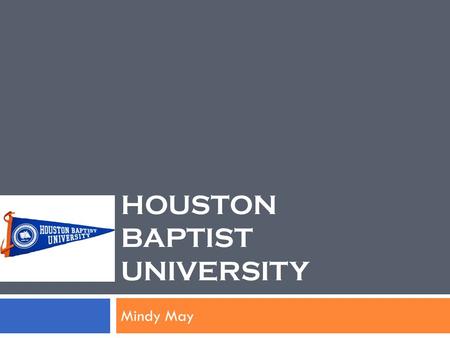 HOUSTON BAPTIST UNIVERSITY Mindy May. Type/Description/Setting  Located in Houston, Texas – the fourth most populated city in the United States  Suburban.