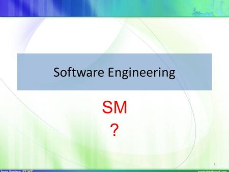 Software Engineering SM ? 1. Outline of this presentation What is SM The Need for SM Type of SM Size Oriented Metric Function Oriented Metric 218/10/2015.