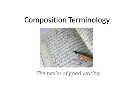 Composition Terminology