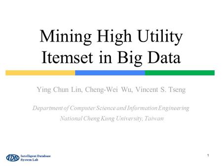 Mining High Utility Itemset in Big Data