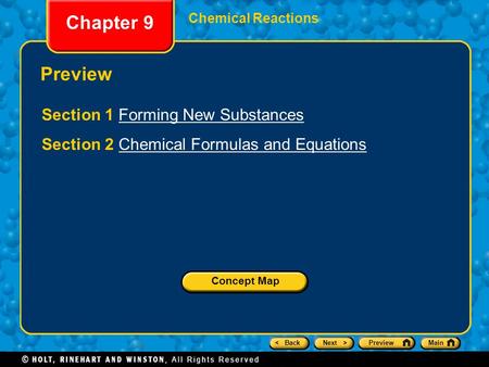 Chapter 9 Preview Section 1 Forming New Substances