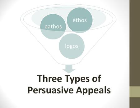 Three Types of Persuasive Appeals logospathosethos.