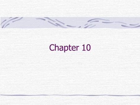 Chapter 10.
