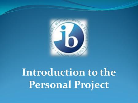 Introduction to the Personal Project