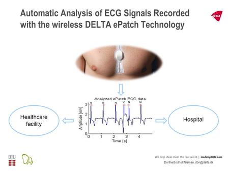 Automatic Analysis of ECG Signals Recorded with the wireless DELTA ePatch Technology Dorthe Bodholt Nielsen, Hospital Healthcare facility.