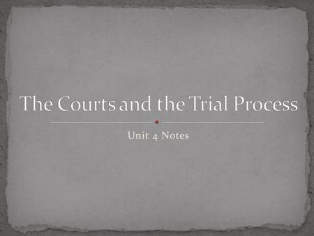 Unit 4 Notes. Judges act in three major roles: 1. Adjudicator – must assume a neutral stance between the prosecution and the defense. Must apply the law.