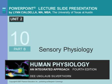Sensory Physiology 10.
