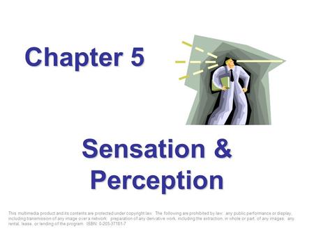 Sensation & Perception Chapter 5 This multimedia product and its contents are protected under copyright law. The following are prohibited by law: any public.