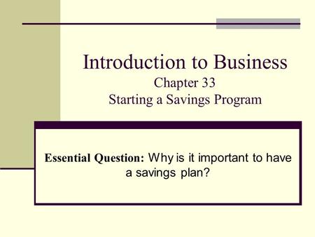 Introduction to Business Chapter 33
