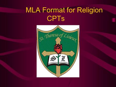 MLA Format for Religion CPTs Part 1: MLA In-text citations 1.Author named in a signal phrase Example: Frederick Lane reports that employers can monitor.