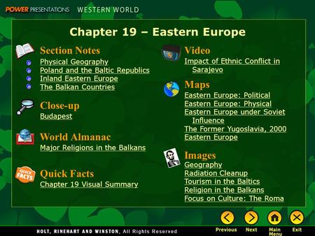 Chapter 19 – Eastern Europe