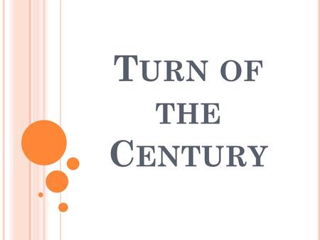 T URN OF THE C ENTURY. S TANDARD : SS5H3 The student will describe how life changed in America at the turn of the century. a. Describe the role of the.