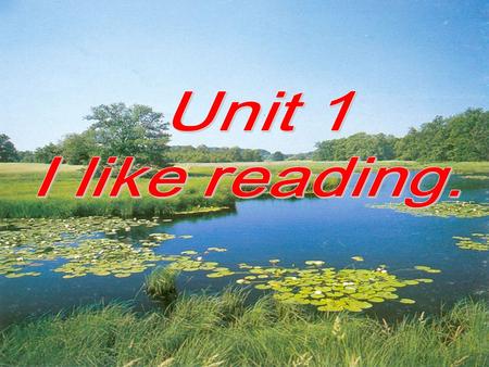 Unit 1 I like reading..