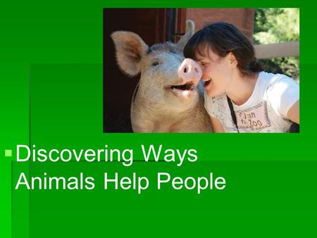   Discovering Ways Animals Help People. Common Core/Next Generation Science Standards Addressed!   WHST.6 ‐ 8.1- Write arguments to support claims.