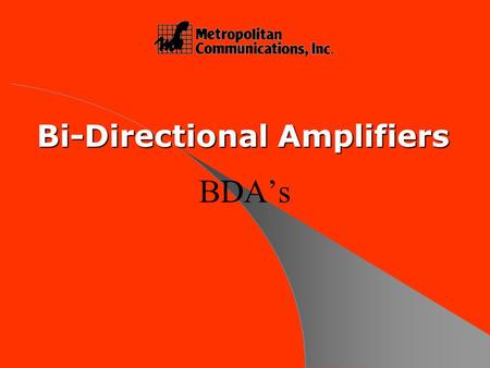 Bi-Directional Amplifiers