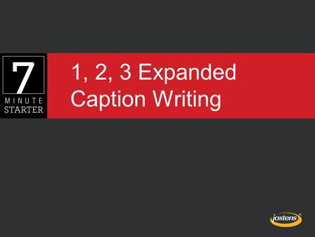 1, 2, 3 Expanded Caption Writing