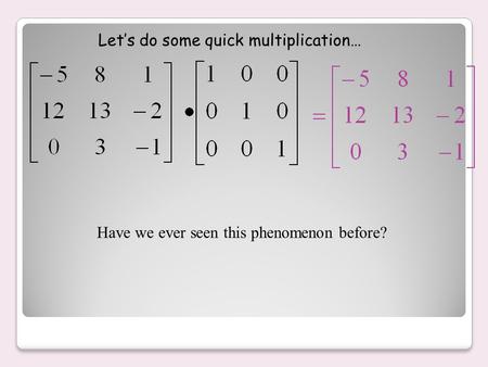 Have we ever seen this phenomenon before? Let’s do some quick multiplication…