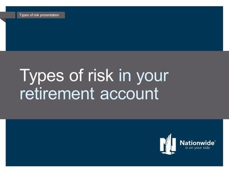 Types of risk presentation Types of risk in your retirement account.