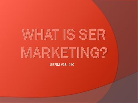 SERM #38, #40. Marketing Process of developing, promoting, distributing and selling goods and services to satisfy customers’ needs and wants 2 Goods –