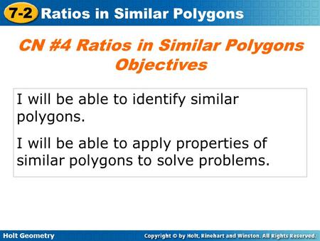 CN #4 Ratios in Similar Polygons