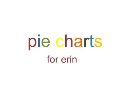 Pie chartspie charts for erin. Part 1: Pie charts with FRACTIONS.