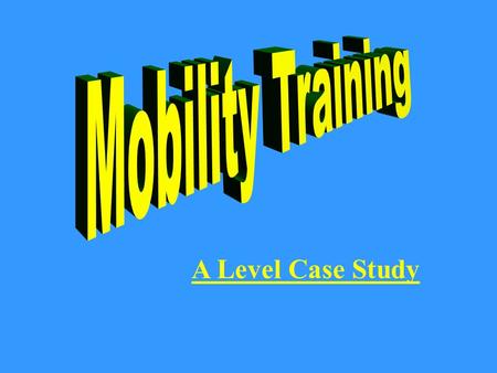 A Level Case Study. Dynamic Mobility drills are designed to warm-up, stretch out and keep the body moving, providing a slick transition from rest to high.