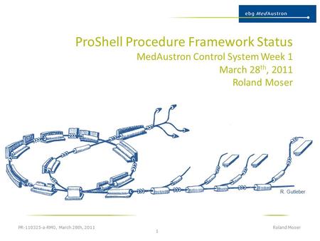 ProShell Procedure Framework Status MedAustron Control System Week 1 March 28 th, 2011 Roland Moser PR-110325-a-RMO, March 28th, 2011 Roland Moser 1 R.