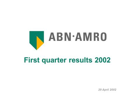 First quarter results 2002 29 April 2002. First quarter results 2002 2 Strong operating result... Revenues remain resilient (+0.4%) Operating expenses.