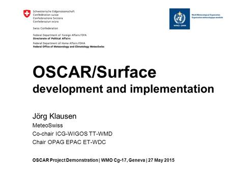OSCAR/Surface development and implementation