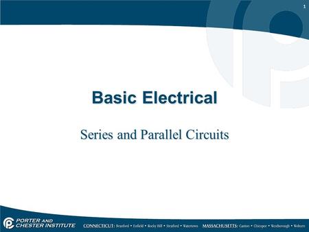 1 Basic Electrical Series and Parallel Circuits. 2 Introduction So far we have looked at circuits that have one path for electricity to go as well as.