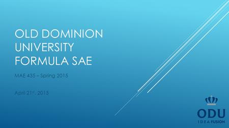 Old dominion university formula sae