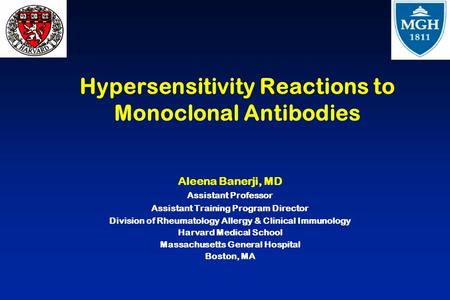 Hypersensitivity Reactions to Monoclonal Antibodies