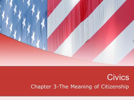 Chapter 3-The Meaning of Citizenship