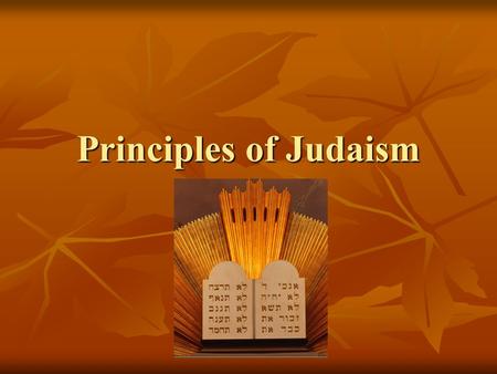 Principles of Judaism. I. A Migrating People I. A Migrating People A. About 2000 B.C. Abraham & family migrated & founded Israelite nation near E. Mediterranean.