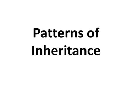 Patterns of Inheritance. 1. Polygenic traits -Traits controlled by many genes ex. Skin color: 6 genes control the amount of melanin produced more melanin.