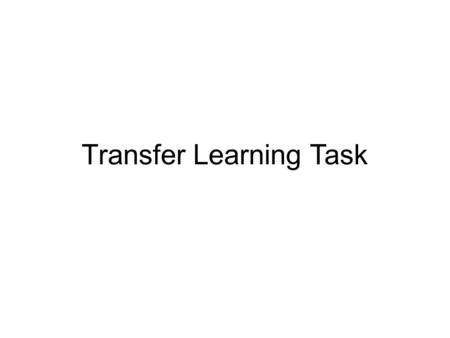 Transfer Learning Task. Problem Identification Dataset : A Year: 2000 Features: 48 Training Model ‘M’ Testing 98.6% Training Model ‘M’ Testing 97% Dataset.