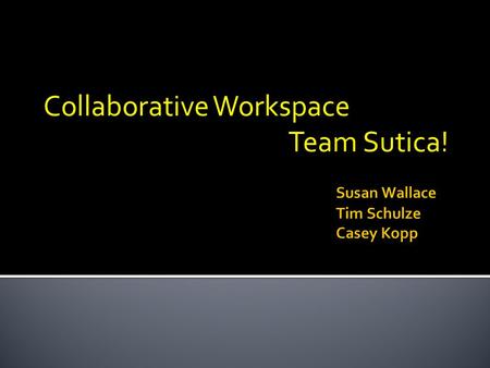 Collaborative Workspace Team Sutica!.  Collaborative Workspace  Advantages  Disadvantages  Insights  What We Posted  Demo.
