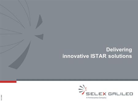 Delivering innovative ISTAR solutions SG.E.10.01.