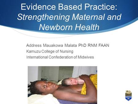Evidence Based Practice: Strengthening Maternal and Newborn Health